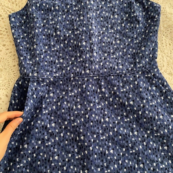 Gap blue patterned dress paint strokes Sz M NWT - Picture 4 of 11